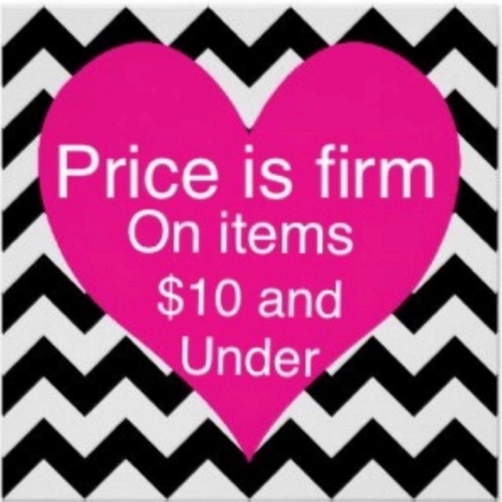 Price is firm on items $10 and below
